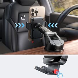 Joyroom JR-ZS241S car mount with inductive charger for dashboard - black | Techbox
