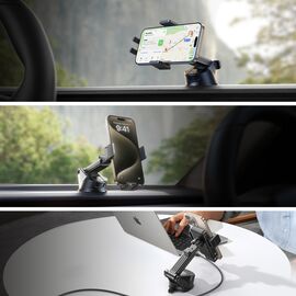 Joyroom JR-ZS241S car mount with inductive charger for dashboard - black | Techbox