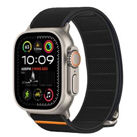 Tech-Protect Nylon Slip Strap for Apple Watch 44 / 45 / 46 / 49 mm - Black - Accessories - Smartwatches & Accessories - Techbox