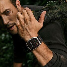 Tech-Protect Nylon Slip Strap for Apple Watch 44 / 45 / 46 / 49 mm - Black - Accessories - Smartwatches & Accessories - Techbox