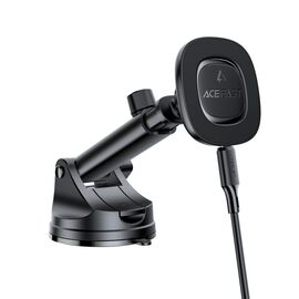 Acefast D47 Magnetic Dashboard Mount with Wireless Charger - Black - Smartphone Holders - Smartphones - Techbox