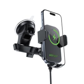 Acefast D53 Car Mount with Wireless Charger for Dashboard with Automatic Clamp - Black - Powerbanks - Smartphone Chargers - Techbox