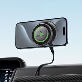 Acefast E29 Magnetic Holder with Wireless Charger with Suction Cup for Dashboard/Windshield - Black - Smartphone Holders - Smartphones - Techbox
