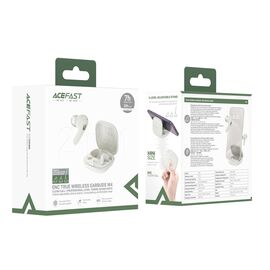 Acefast W4 TWS in-ear wireless headphones with phone stand function - white | Techbox