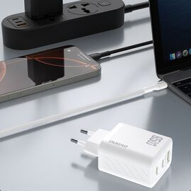 Dudao A29C 65W GaN Wall Charger + USB-C Cable - White | Techbox