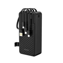 Dudao K11 Max 30000mAh Powerbank with Built-in Cables - Black | Techbox