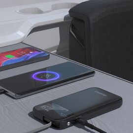Dudao K31 10000 mAh 22.5W PD Powerbank with Built-in Cable - Black | Techbox