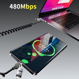 Dudao L20 Pro 4-in-1 USB-A / USB-C - Lightning / USB-C Cable - Black - Cables & Adapters - Cables & Accessories - Techbox