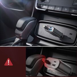 Joyroom JR-CCL07 3-in-1 Car Charger with Built-in Retractable Cable - Dark Gray | Techbox