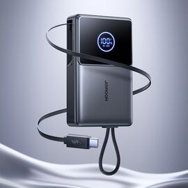 Joyroom JR-PR1 10000mAh 22.5W Powerbank with Built-in Retractable USB-C Cable - Black - Travel Chargers - Smartphone Chargers - Techbox