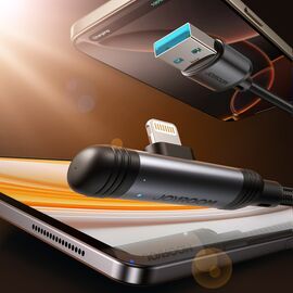Joyroom S-A56 EnjoyX Series 90? USB-A - Lightning 3A cable 1.2m - black - Cables & Adapters - Cables & Accessories - Techbox
