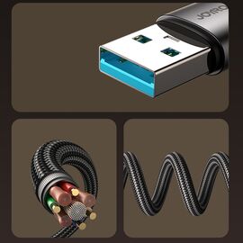 Joyroom S-A56 EnjoyX Series 90? USB-A - USB-C 3A cable 1.2m - black - Cables & Adapters - Cables & Accessories - Techbox