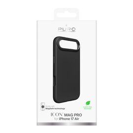 Pure Icon Mag Pro Liquid Silicone Case for iPhone 17 Air, MagSafe Compatible, with Camera Protection and Aluminum Buttons - Black - Apple Cases - Cases - Techbox