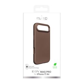Pure Icon Mag Pro Liquid Silicone Case for iPhone 17 Air, MagSafe Compatible, with Camera Protection and Aluminum Buttons - Brown - Apple Cases - Cases - Techbox