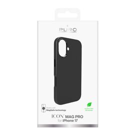 Pure Icon Mag Pro Liquid Silicone Case for iPhone 17, MagSafe Compatible, with Camera Protection and Aluminum Buttons - Black - Apple Cases - Cases - Techbox