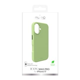 Pure Icon Mag Pro Liquid Silicone Case for iPhone 17, MagSafe Compatible, with Camera Protection and Aluminum Buttons - Green | Techbox