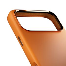 Pure Icon Mag Pro Liquid Silicone Case for iPhone 17 Pro Max, MagSafe Compatible, with Camera Protection and Aluminum Buttons - Orange - Apple Cases - Cases - Techbox
