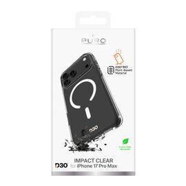 Puro Impact Clear D3O TPU+PC Case Compatible with MagSafe for iPhone 17 Pro Max - Transparent - Apple Cases - Cases - Techbox