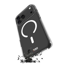 Puro Impact Clear D3O TPU+PC Case Compatible with MagSafe for iPhone 17 Pro - Transparent - Apple Cases - Cases - Techbox