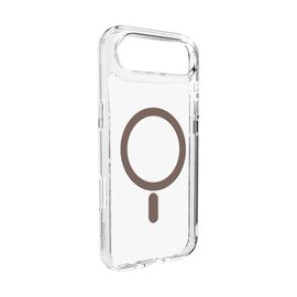 Puro Lite Mag TPU+PC Case Compatible with MagSafe for iPhone 17 Air - Transparent with Brown Ring - Apple Cases - Cases - Techbox