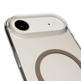 Puro Lite Mag TPU+PC Case Compatible with MagSafe for iPhone 17 Air - Transparent with Brown Ring - Apple Cases - Cases - Techbox
