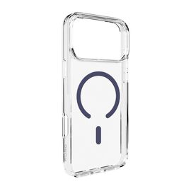 Puro Lite Mag TPU+PC Case Compatible with MagSafe for iPhone 17 Pro Max - Transparent with Blue Ring | Techbox