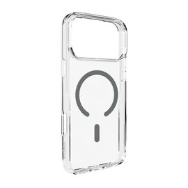 Puro Lite Mag TPU+PC Case Compatible with MagSafe for iPhone 17 Pro Max - Transparent with Gray Ring | Techbox