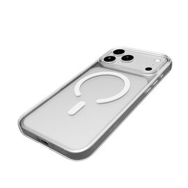 Puro Lite Mag TPU+PC Case Compatible with MagSafe for iPhone 17 Pro Max - Transparent with White Ring - Apple Cases - Cases - Techbox