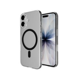 Puro Lite Mag TPU+PC Case Compatible with MagSafe for iPhone 17 - Transparent with Black Ring - Apple Cases - Cases - Techbox