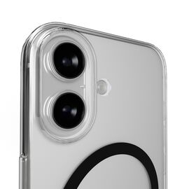 Puro Lite Mag TPU+PC Case Compatible with MagSafe for iPhone 17 - Transparent with Black Ring - Apple Cases - Cases - Techbox