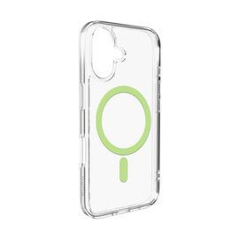 Puro Lite Mag TPU+PC Case Compatible with MagSafe for iPhone 17 - Transparent with Green Ring - Apple Cases - Cases - Techbox