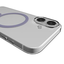 Puro Lite Mag TPU+PC Case Compatible with MagSafe for iPhone 17 - Transparent with Pink Ring - Apple Cases - Cases - Techbox