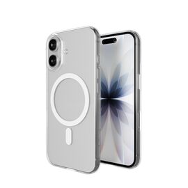 Puro Lite Mag TPU+PC Case Compatible with MagSafe for iPhone 17 - Transparent with White Ring - Apple Cases - Cases - Techbox