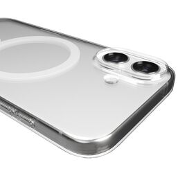 Puro Lite Mag TPU+PC Case Compatible with MagSafe for iPhone 17 - Transparent with White Ring - Apple Cases - Cases - Techbox