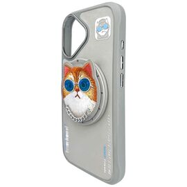 Nimmy Glasses Cool Cat MagSafe Case for iPhone 16 - Gray | Techbox