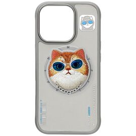 Nimmy Glasses Cool Cat MagSafe Case for iPhone 16 Pro Max - Gray