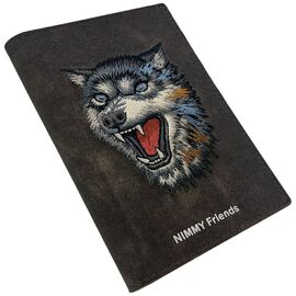 Nimmy Raptor Wolf Passport/Wallet Case - Brown