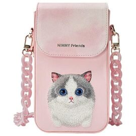 Nimmy Big Eyed Pet 2.0 Cat 3-in-1 Phone Bag + Wallet + Tracker Case - Pink - Uncategorized Cases (2) - Cases - Techbox