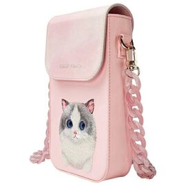 Nimmy Big Eyed Pet 2.0 Cat 3-in-1 Phone Bag + Wallet + Tracker Case - Pink - Uncategorized Cases (2) - Cases - Techbox