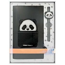 Nimmy Big Eyed Pet 2.0 Panda 2-in-1 Notebook + Pen Set - Black |  Techbox