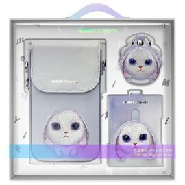 Nimmy Big Eyed Pet 2.0 Rabbit 3-in-1 Phone Bag + Wallet + Tracker Case - Purple | Techbox