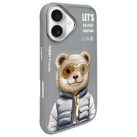 Nimmy Cool&amp;Cute 2.0 Bear Case for iPhone 16 - Gray | Techbox