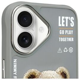 Nimmy Cool&amp;Cute 2.0 Bear Case for iPhone 16 - Gray | Techbox