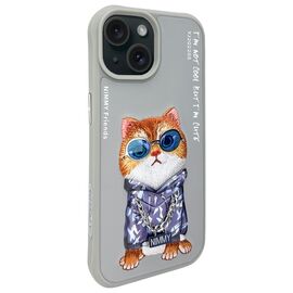 Nimmy Glasses Cool Cat iPhone 15 Case - Gray - Uncategorized Cases (2) - Cases - Techbox