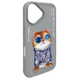 Nimmy Glasses Cool Cat iPhone 16 Case - Gray - Uncategorized Cases (2) - Cases - Techbox