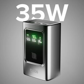 Powerbank SBS 10000mAh PD 35W with LCD display - gray - Travel Chargers - Smartphone Chargers - Techbox