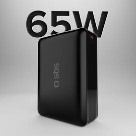 Powerbank SBS 20000mAh 65W PD AFC USB-C USB-A for laptop, tablet, smartphone - black | Techbox