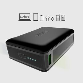 Powerbank SBS 20000mAh 65W PD AFC USB-C USB-A for laptop, tablet, smartphone - black | Techbox