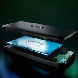 SBS Infinity Power Bank 10000mAh 10W LiFePo? USB-A USB-C - Black - Travel Chargers - Smartphone Chargers - Techbox