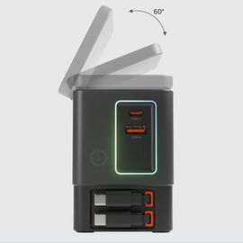 SBS Power Dock 6-in-1 with MagSafe, Stand, and USB-C Cables 65W ? Black - Powerbanks - Smartphone Chargers - Techbox
